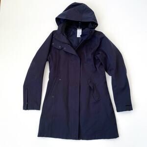 Patagonia H2No Hooded Jacket Women’s Small Black Lined Full Zip Waterproof